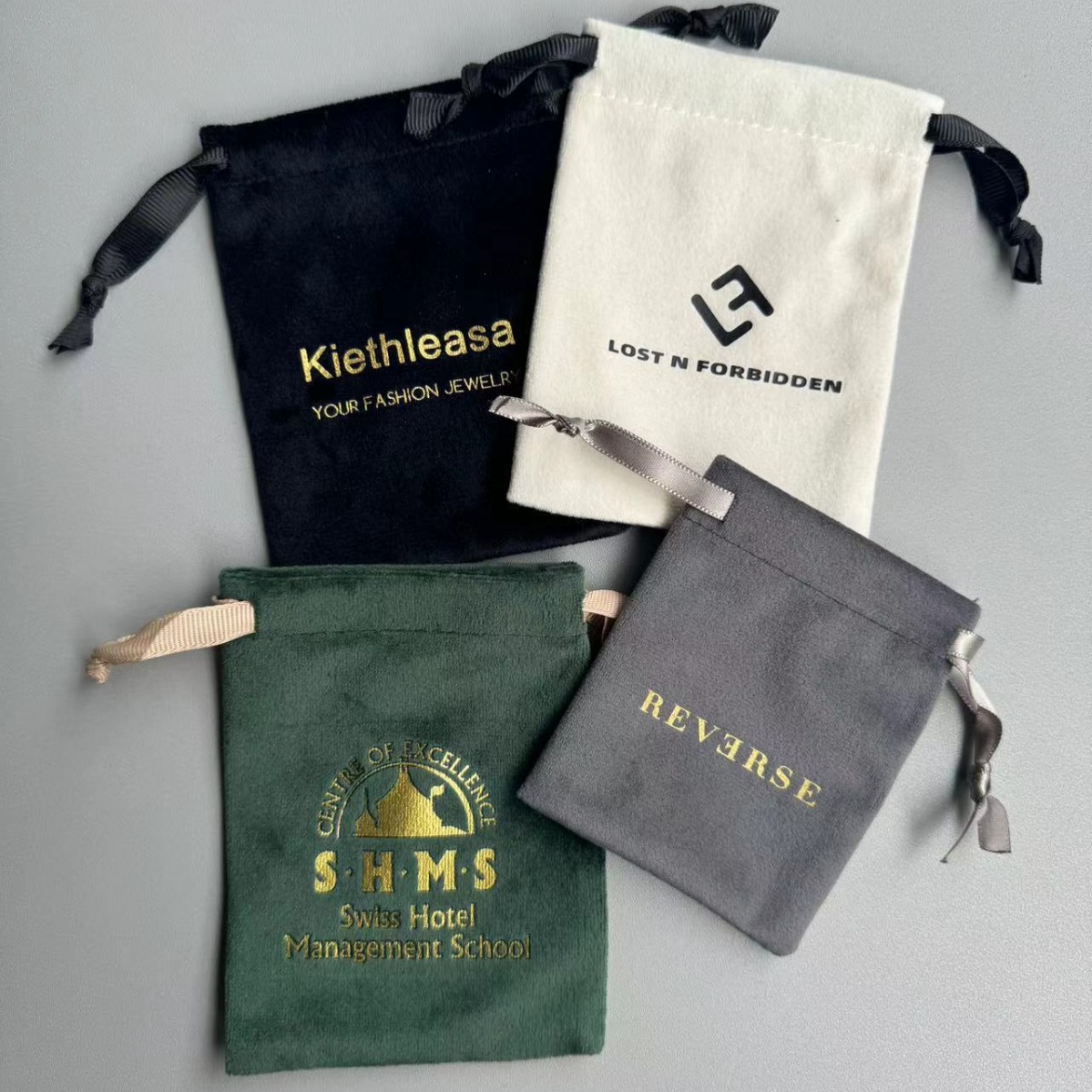 厂家定制烫金绒布袋 珠宝首饰丽丝绒布袋 黄金首饰烫印绒布袋