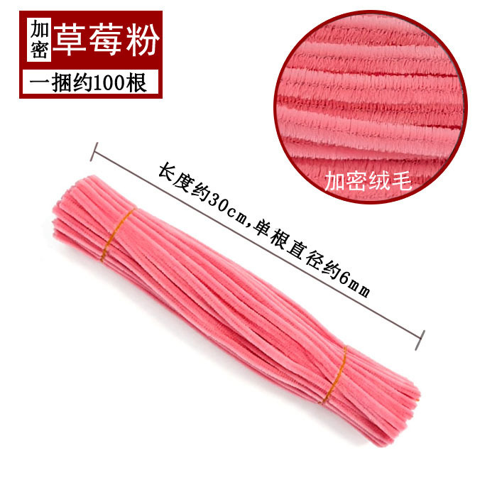 Varillas de felpa encriptadas de 42 colores, tiras para raíces de cabello, materiales populares para ramos hechos a mano, fabricante de varillas de felpa.