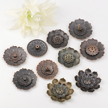 莲花香插荷花点香盘插香座香托熏炉批发禅意摆件家用线香香炉配件