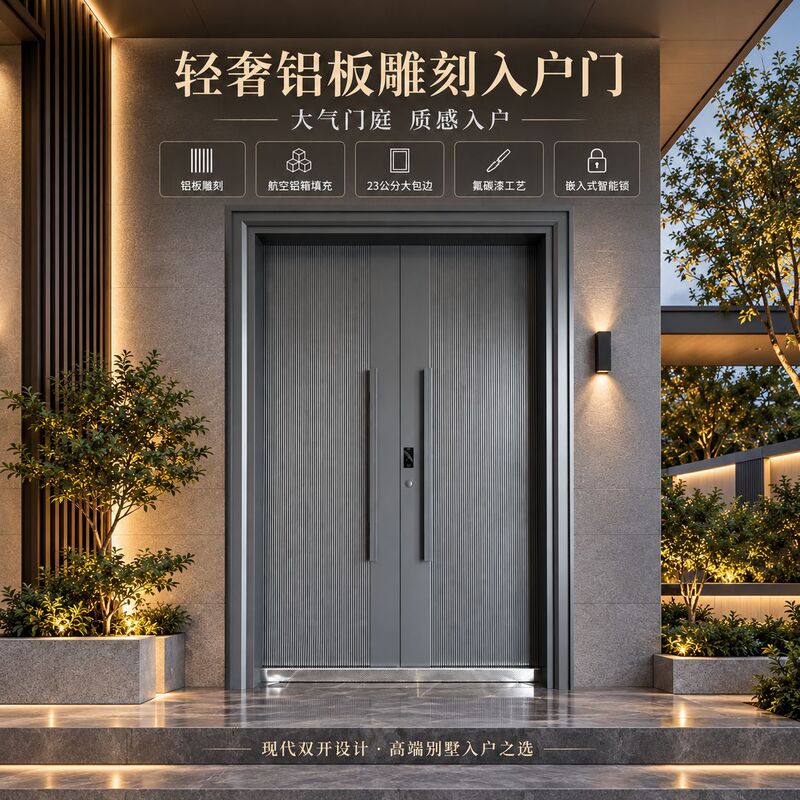 Custom-made zinc alloy double-door, Class A, non-standard, anti-theft main gate for rural houses, cast aluminum villa gate Custom-made zinc alloy double-door, Class A, non-standard, anti-theft main gate for rural houses, cast aluminum villa gate