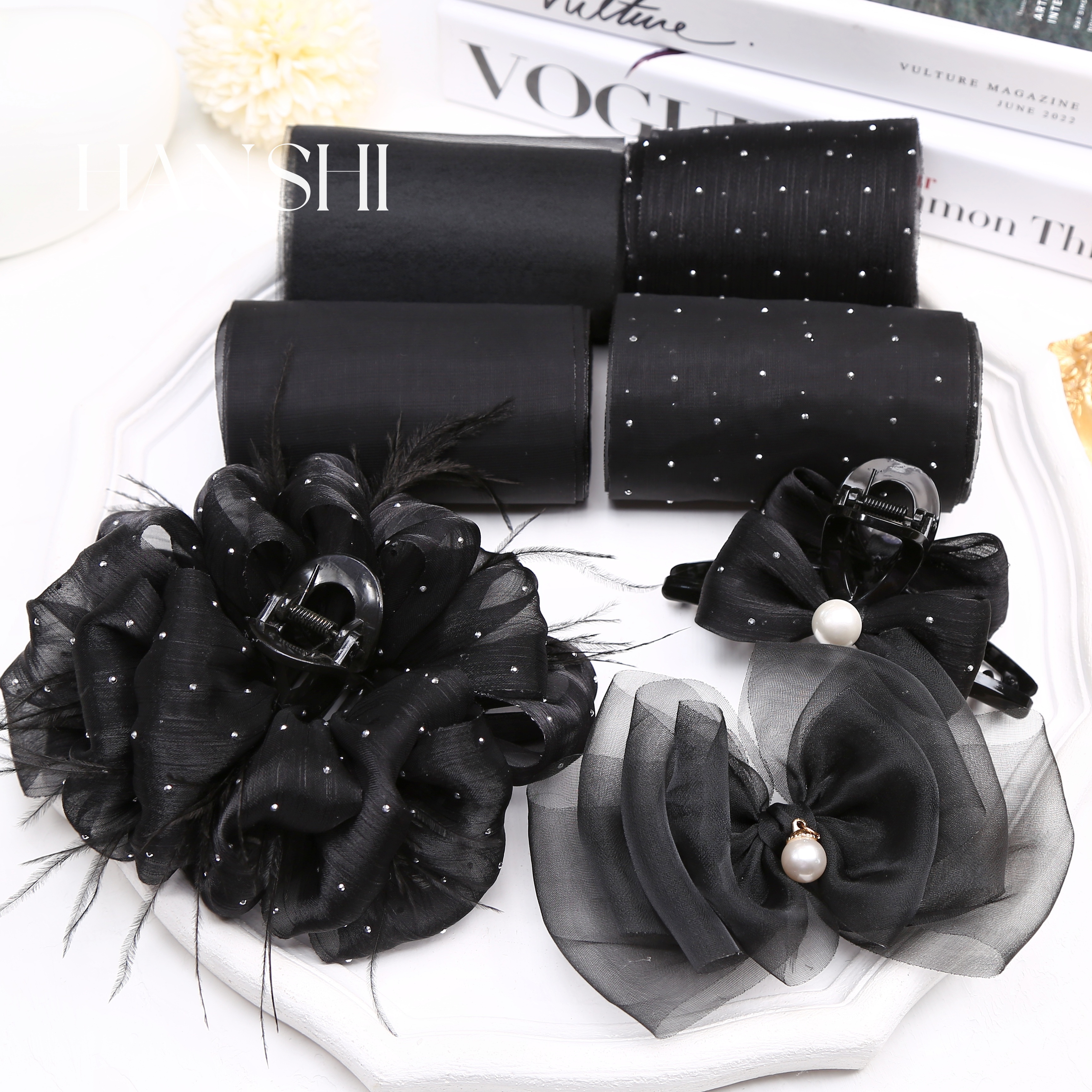 Universal black hair band