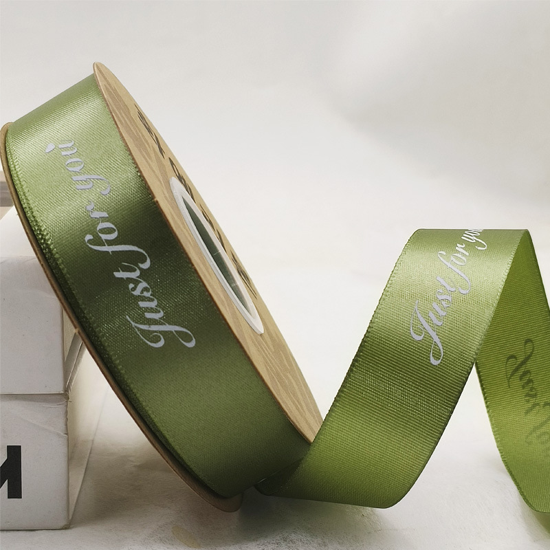 Cinta inglesa de 2,5 cm de poliéster con embalaje de arco de regalo para hornear Cinta de regalo cinta de embalaje de flores al por mayor