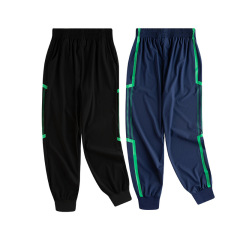 Children's sports quick-drying pants for middle and older children, high-elastic ice silk pants for boys and girls, loose, breathable, air-conditioned, anti-mosquito trousers for summer