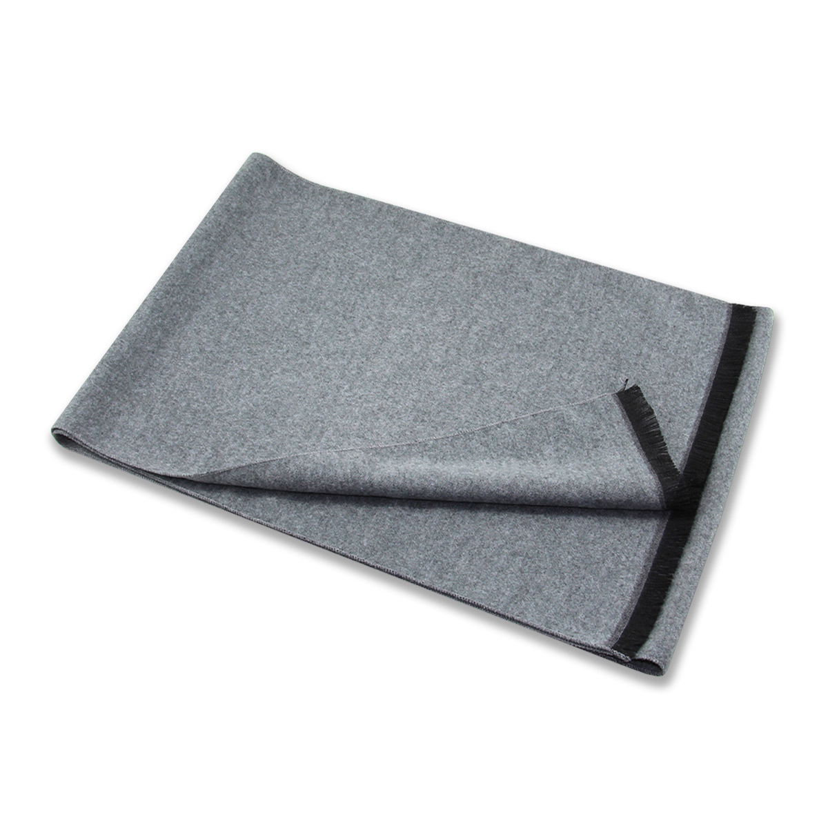 Unisex Monochrome Wool Scarf For Men Winter Warm Thick Patterned_voghion.com