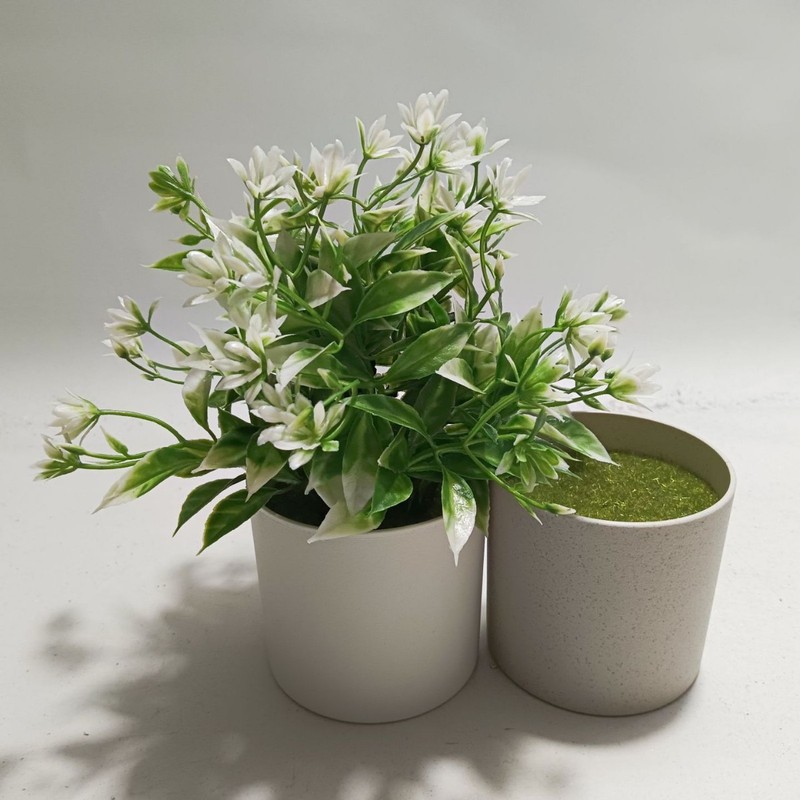 Amazon 模擬小さな鉢植え装飾品ホーム小さなユーカリ竹の葉デスクトップ装飾造花プラスチック小さな新鮮な|undefined