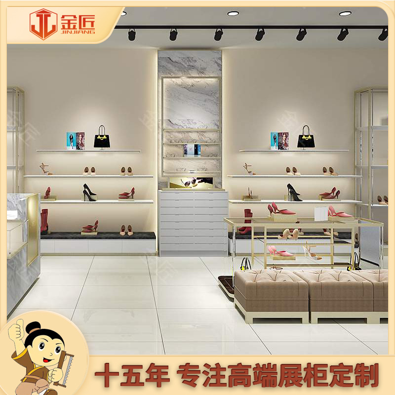 高端奢侈品钱包展柜皮带不锈钢货架箱包皮具展示柜亚克力展示架子