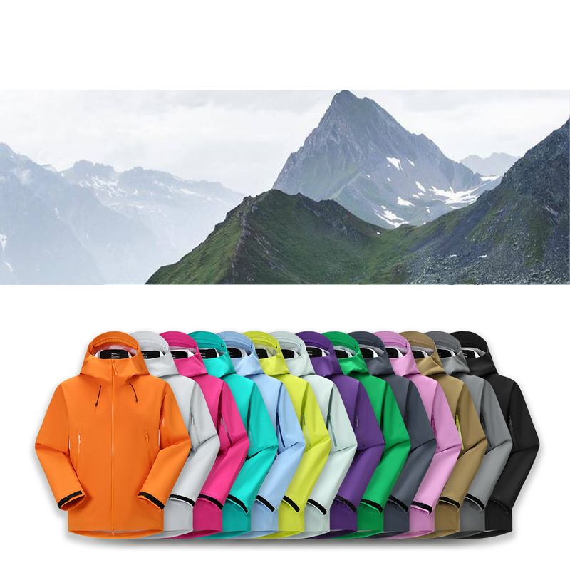 Outdoor Leisure Fully Rubberized Hardshell Jacket for Men and Women, Waterproof, Windproof, Light Luxury, High-End Fashion Hardshell Jacket