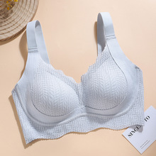 大码内衣薄款无痕文胸女胖mm大胸显小胸收副乳防下垂无钢圈胸罩夏