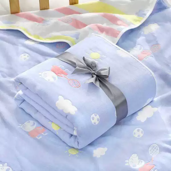 6-layer blue Peggy 80*80 [free square scarf]
