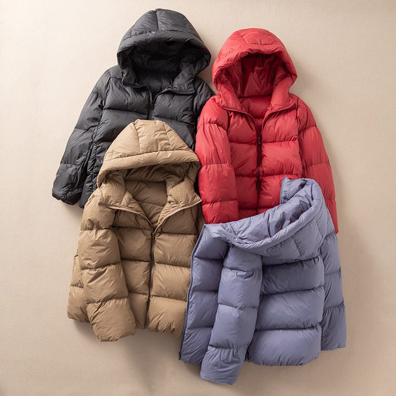 Youjia Clothing Short Hooded Bread Suit Simple Atmospheric Down Jacket Women's Thickened Korean Style White Duck Down Jacket Trendy