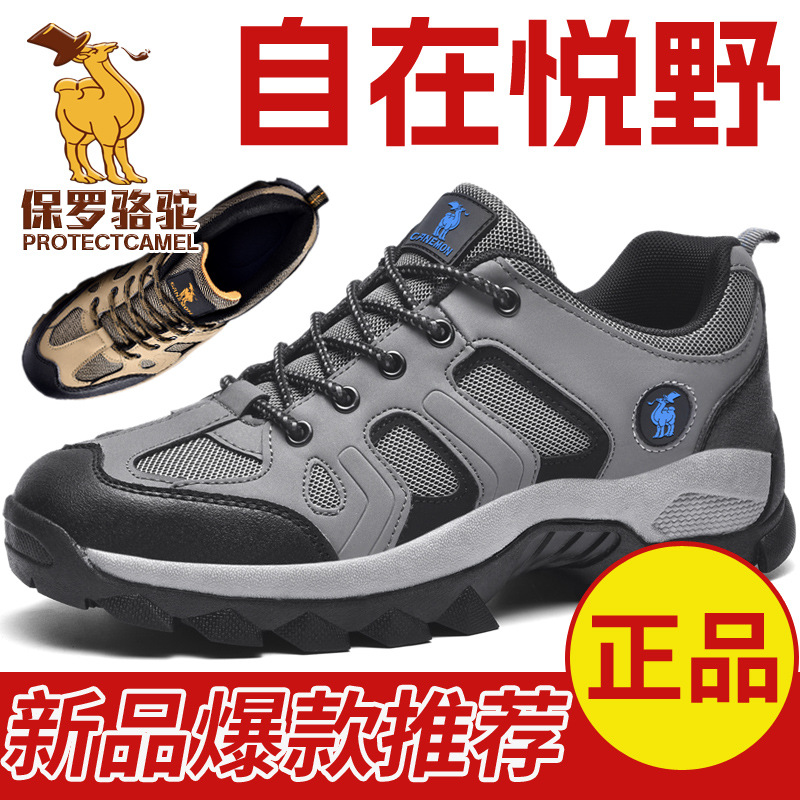 Outdoor Large Size Hiking Shoes Men's Sneakers Non-Slip Hiking Shoes Mesh Breathable Casual Travel Shoes