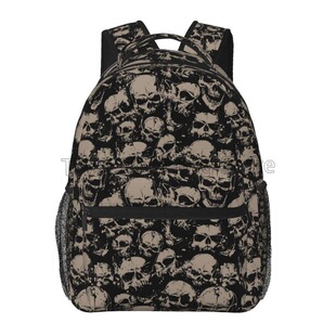 N 76073 Skull Pattern Backpack ���B�p��� �W���L��羳���R�d