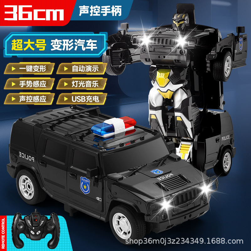 Nuevo sensor de gestos deformación de control remoto automóvil robot Hummer SUV recarga coche de carreras juguetes para niños