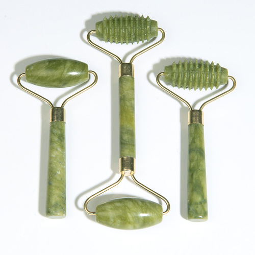 Natural jade roller with thorn massager manufacturer wholesale beauty salon single head Xiu jade roller massage stick beauty device