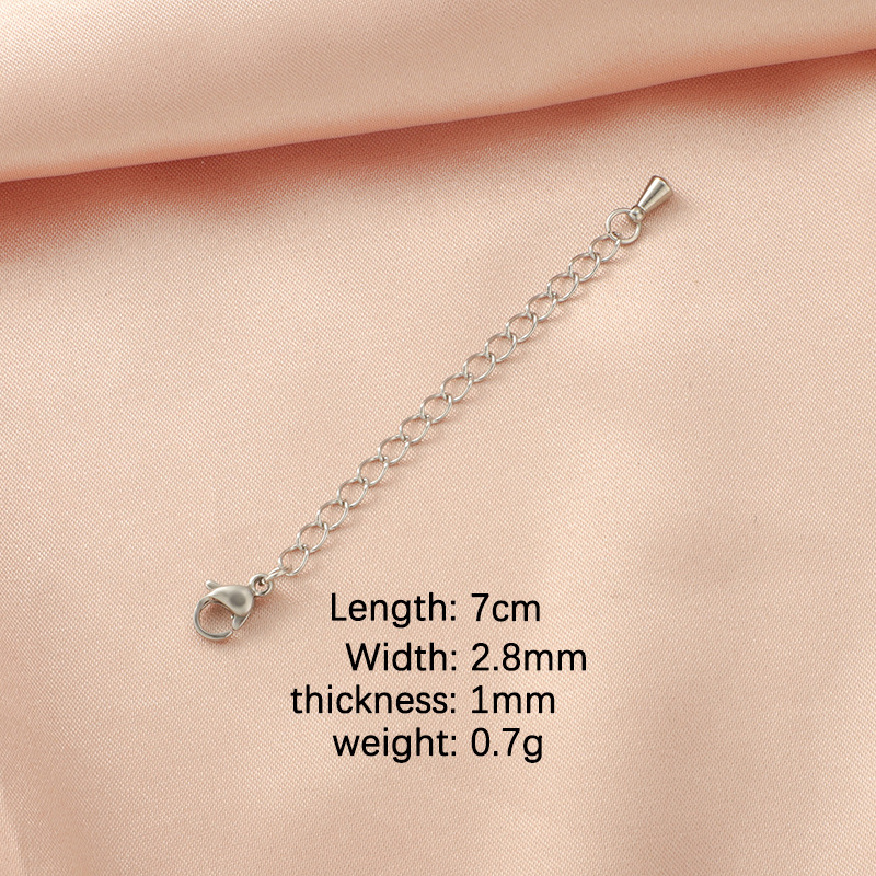 1 Piece Stainless Steel 18K Gold Plated Solid Color Chain DIY Jewelry Accessories display picture 3