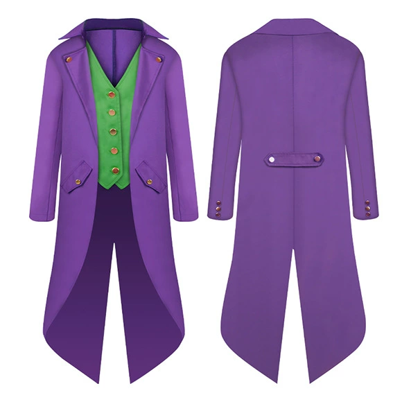 漫兴晨 2022 new European and American men's medieval retro clothing children's medium long punk retro tail clothes
