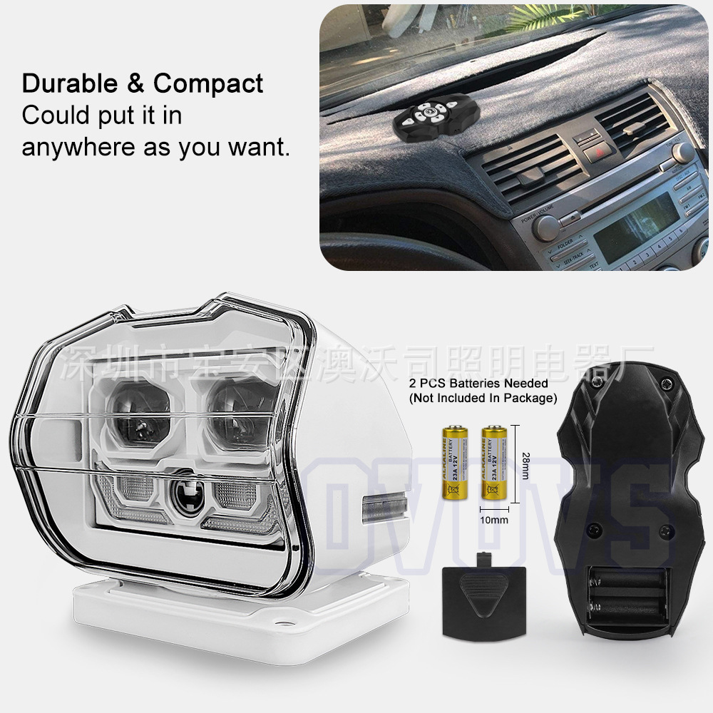 Outdoor Vehicle-Mounted Searchlight Off-Road Modified Ceiling Light with Laser Cannon Search Function Led Remote Control Light Super Bright