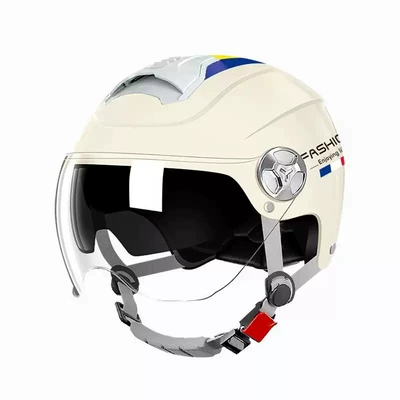 Motosiklet kaskı (dəbilqə): summer sun protection, dual-lens safety helmet