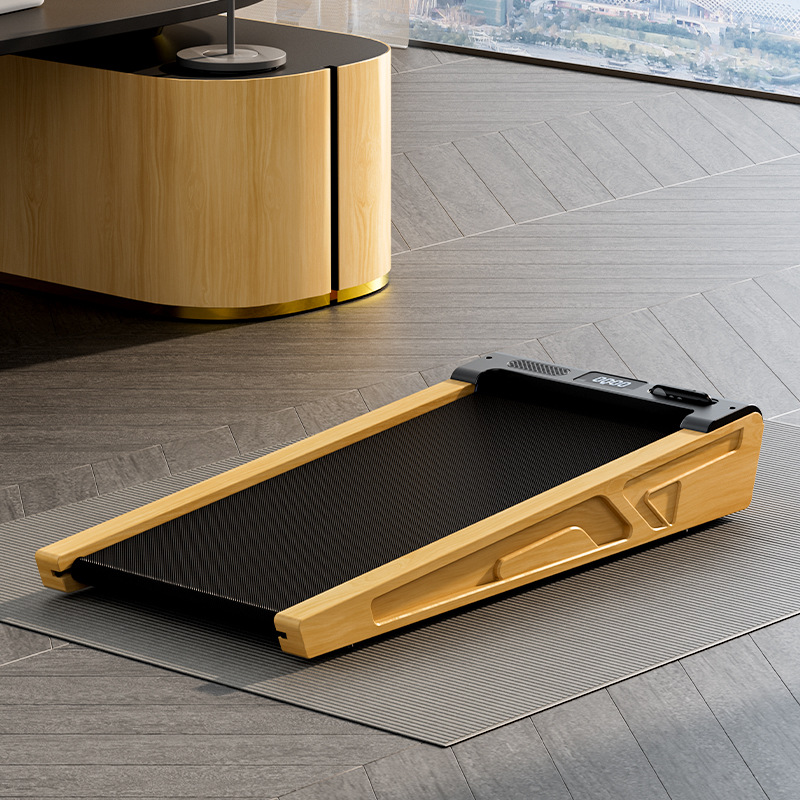 Nueva cinta de correr de pendiente de madera maciza para el hogar del fabricante, máquina de caminar eléctrica para bajar de peso, mini equipo de fitness totalmente plegable