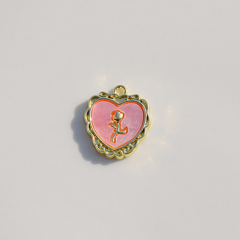 20g Weight Pendant Jewelry Making Type Charms Classification 10 PCS/Package Quantity Alloy Material Heart Shape Pattern All Seasons Season Polished Finish Plating Design Sweet Style 10 PCS/Package Alloy Heart Shape Polished Pendant Charms 3