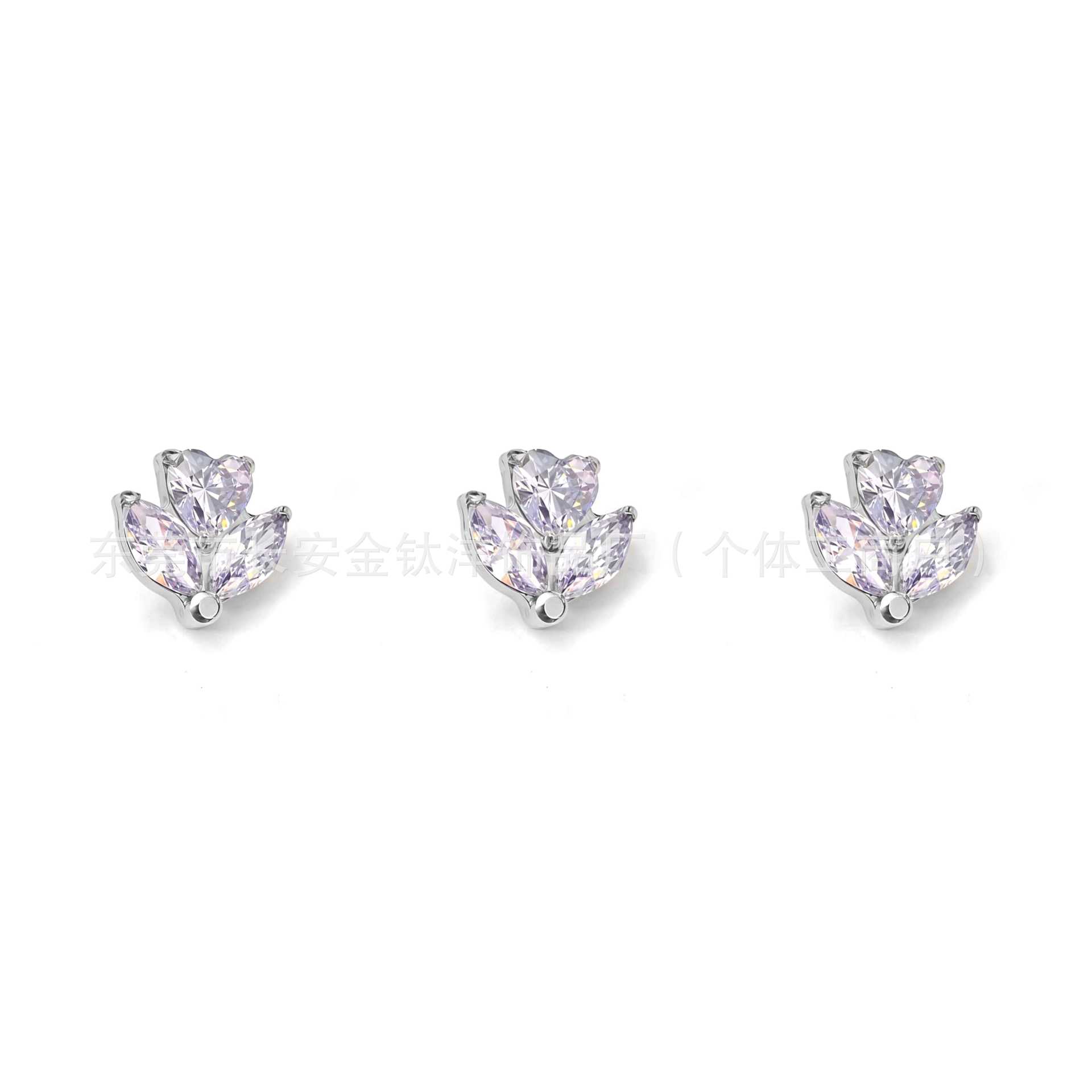 Pointed titanium steel lip stud product view