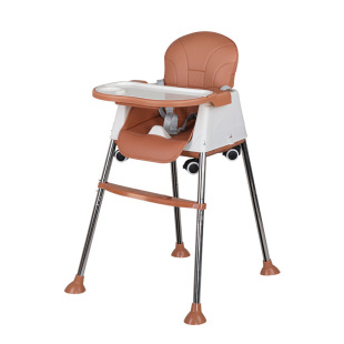 Baby chair baby chair dual-disk PU cushion with wheels sliding 3-36 months baby tall feed chair X20