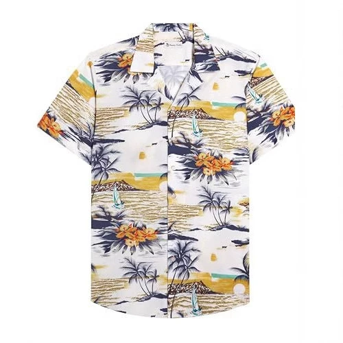 Гавайская рубашка для волос 3D с принтом r с круглым вырезом и короткими рукавами, свободными от ожогов, мужская рубашка повседневная рубашка с короткими рукавами