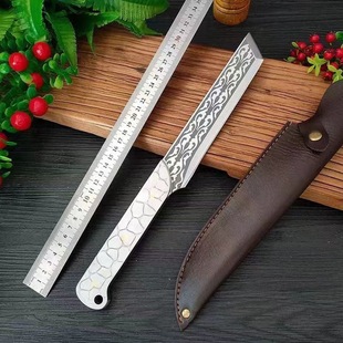 Online celebrity Longquan hand-forged kitchen knife household kitchen meat cutting bone knife chef knife commercial outdoor sharp knife