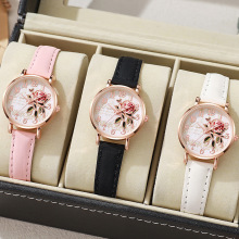 油画艺术手表高颜值女士学生清新小众设计轻奢复古风年轻人大表盘