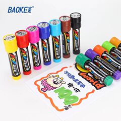 Baoker POP Dedicated Marker Pen, Colorful Refillable Art Markers, 20mm Thick Poster Pen Set