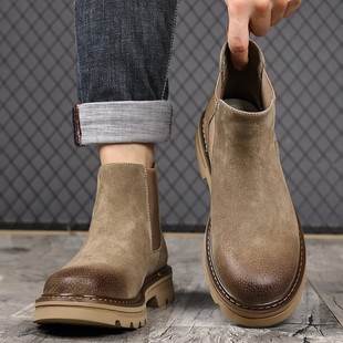 2024 Men's New Casual Autumn and Winter Mid Barrel Men's Martins Boots