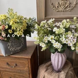7叉香雪兰仿真花 手捧花束小碎花客厅摆设餐桌假花装饰拍摄道具