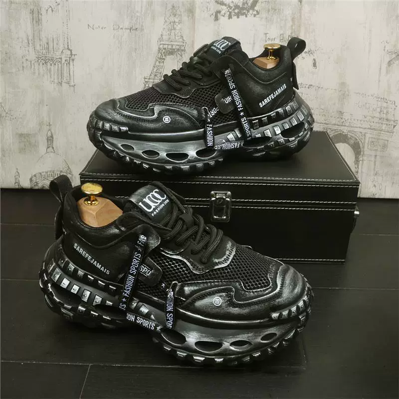 Ren Dady обувь 2024 новая обувь с толстой подошвой повседневная обувь ретро подошва с пузырящем подошвы спортивная мужская обувь