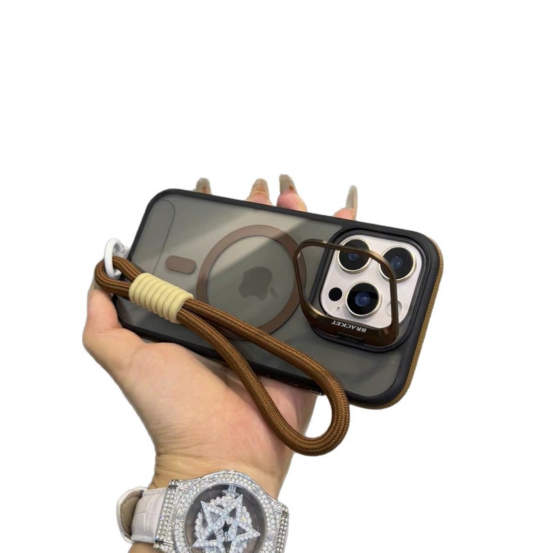 镜头支架手机壳适用苹果17promax磁吸iPhone15高级感透明简约1314|undefined