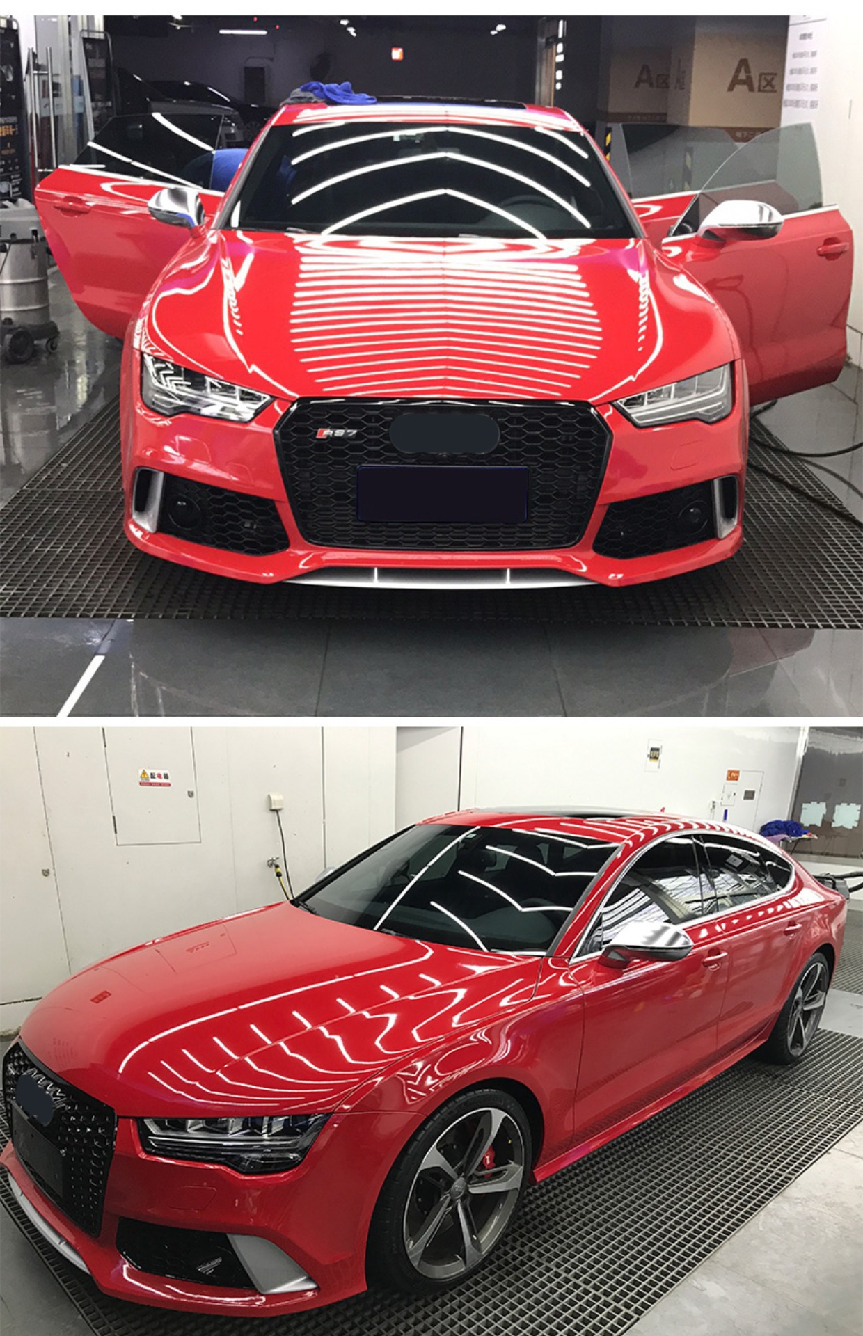 09-24 A7 modified RS7 large surround upgrade S7 front and rear bumper side skirt tail lip tremella for Audi A7 wholesale