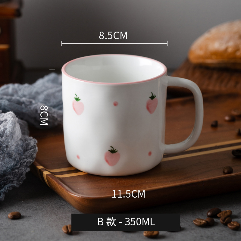 Taza de bebida de cerámica fresca y hermosa de estilo europeo Taza de café de estilo retro Taza de leche de desayuno para el hogar Oficina