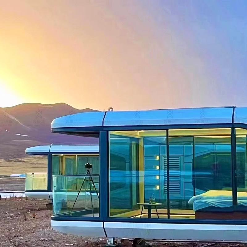 Cápsulas espaciales móviles de resorts turísticos en línea de nueva construcción rural de casas paisajísticas culturales e instalación personalizada