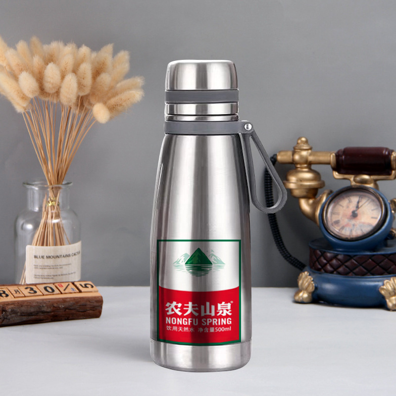 全钢316不锈钢便携手提可乐瓶户外登山运动壶手提保温杯批发