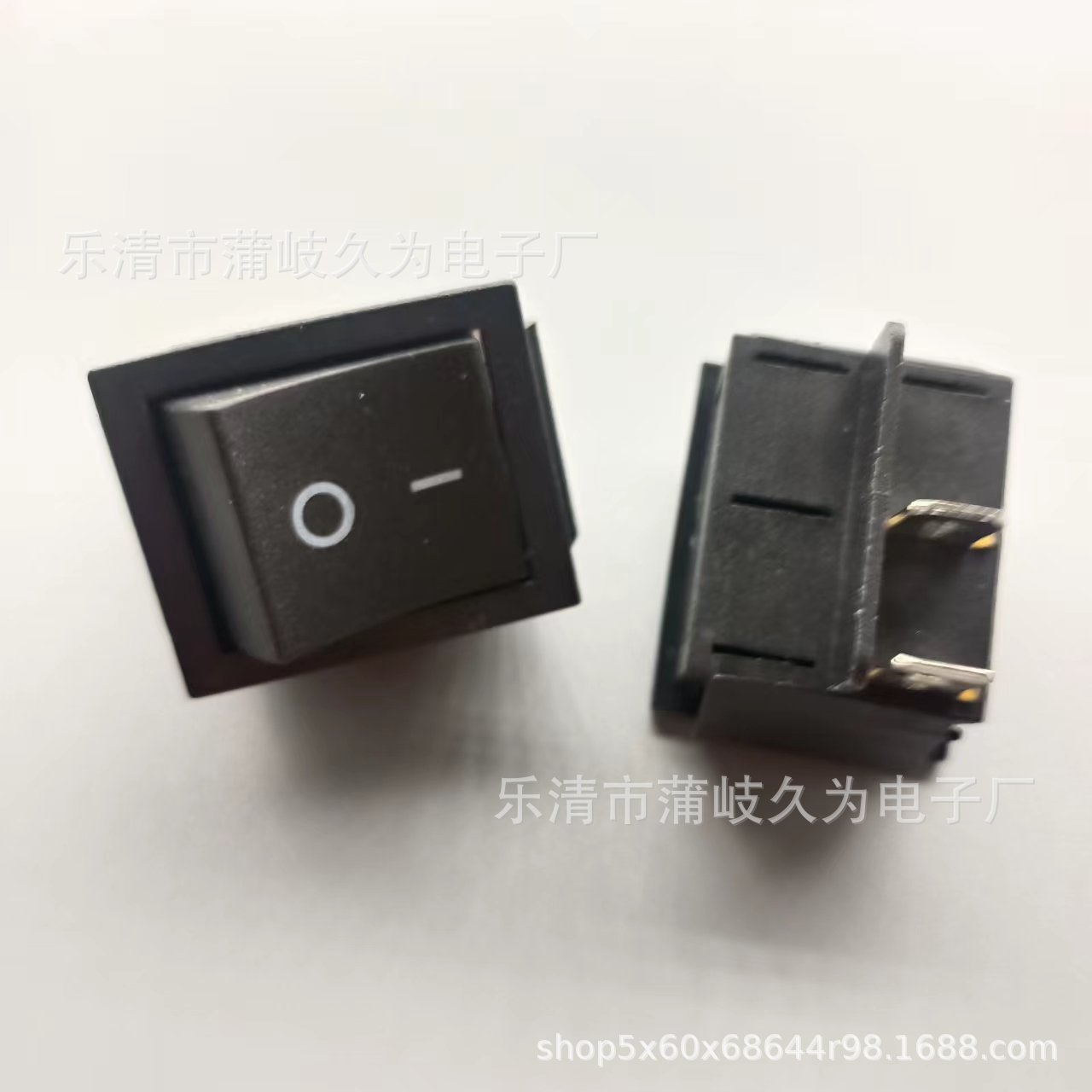 KCD4两脚黑色船型开关打药机电源开关KCD4边二脚31*25船型开关