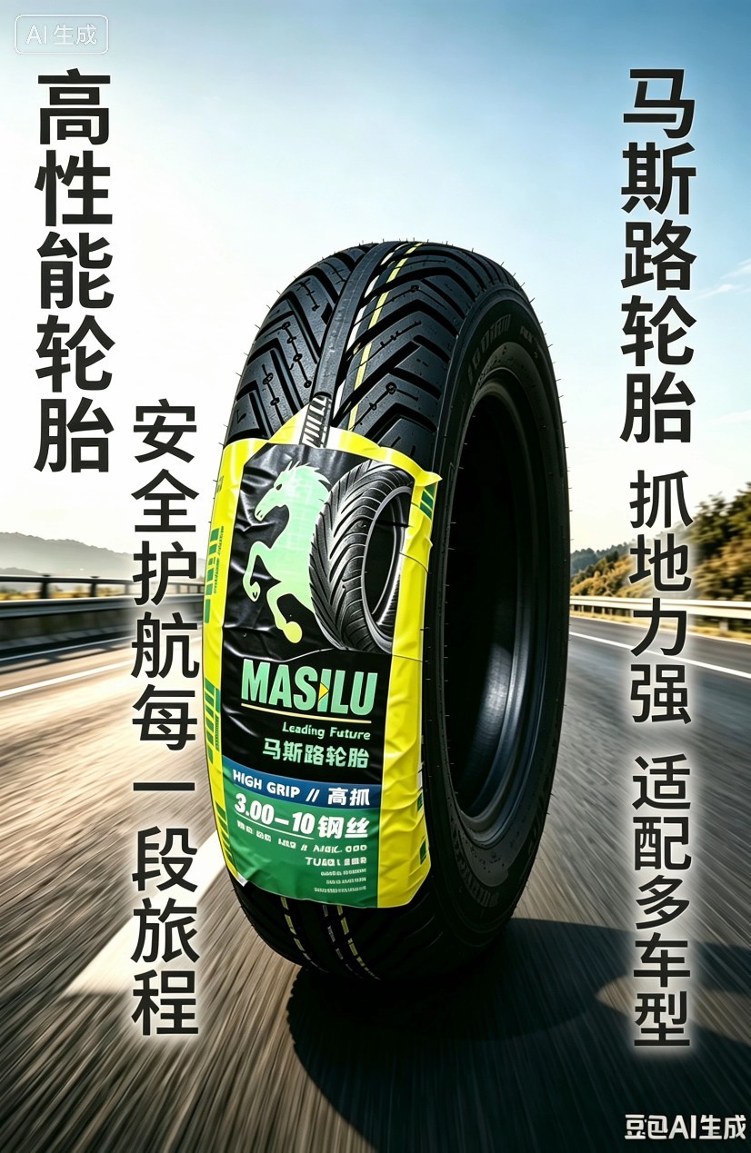 Brand new, unopened 300-10 steel wire semi-slick anti-slip wear-resistant design, thickened eight-layer vacuum tire