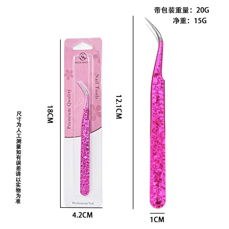 Pinzas para herramientas de belleza para uñas Pinzas para flores de hielo Pinturas de acero inoxidable para eliminar puntos negros y exprimir el acné Pinzas para uñas
