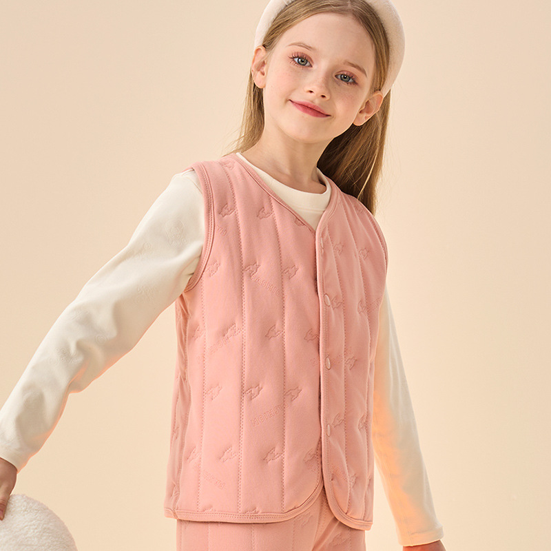 Chaleco cálido de otoño e invierno para niños más terciopelo engrosado nuevo estilo de base chaleco de algodón chaleco chaleco niños y niñas uniforme escolar artefacto