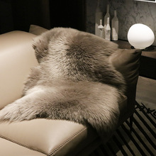 澳洲纯羊毛沙发垫羊毛地毯客厅卧室床边地毯皮毛一体垫飘窗垫坐F^