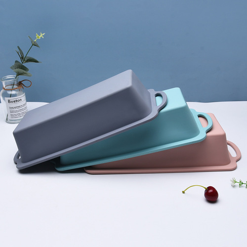 Cross-border hot selling rectangular high temperature resistant silicone cake mold easy to demould and easy to clean toast cake baking mold