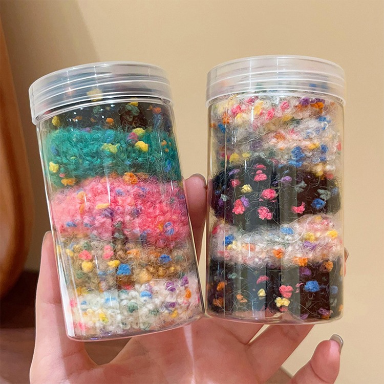 Gruesa banda de pelo de felpa elástica alta Otoño e Invierno banda de goma de felpa lazo de pelo femenino no duele cuerda de pelo de los niños duraderos