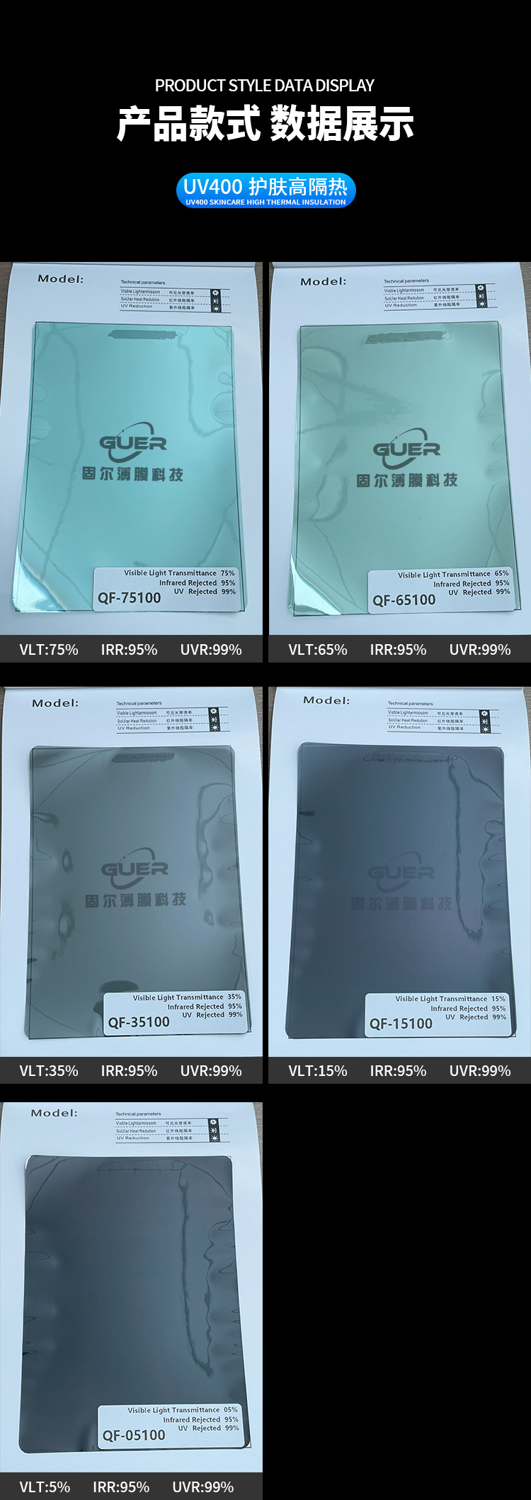 Car Insulation Film 2Ply Glass Explosion-Proof Film Car Front Side Shield Solar Film 4S Store 30.1m Whole Roll Wholesale