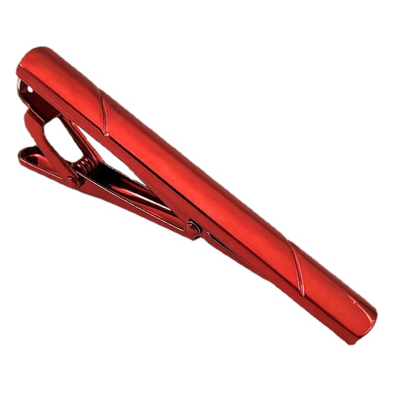 Летний набор красный зажим цветной зажим для галстука металлический простой мужской серебряный аксессуар зажим для галстука для бизнеса