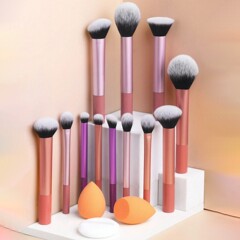 12本のロングチューブメイクブラシセット、クロスボーダーパウダーパフコンビネーションセット、パウダーパフプロフェッショナルメイクブラシ、マルチカラーオプション