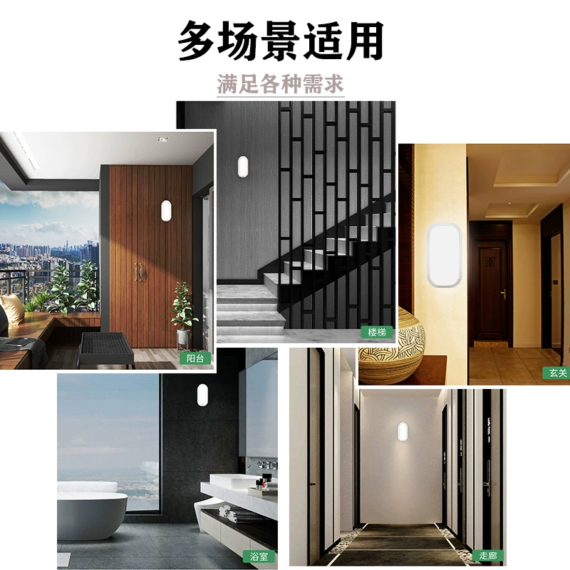 LED-переносная сверхтонкая очень яркая настенная светильник для спальни ванной домика для ванной для беседки для коридора для лестницы для капота