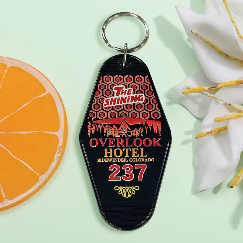 Overlooking Hotel Room 237 Keychain Rattlesnake Colorado Key Tag Movie Merchandise Pendant